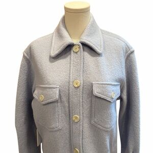 Aritzia | Wilfred Free | Merino Wool Shacket | Light Blue/Grey | Size XS | NWT ✨
